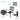 Dining Bistro Furniture Set, 2-Seater with Round Table - BlueSkyHome UK
