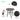Dining Bistro Furniture Set, 2-Seater with Round Table - BlueSkyHome UK