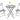 Folding Balcony Dining Table Set 2 Chairs +Table - BlueSkyHome UK