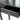 Black Wooden Vintage Dressing Table With Three Mirrors and A Drawer
